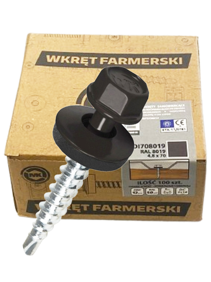VIJAK ZA KROV 4.8X70 RAL 8019